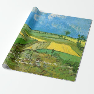 Papel De Presente Campos de Trigo em Auvers Sob o Céu Nublado, Van G