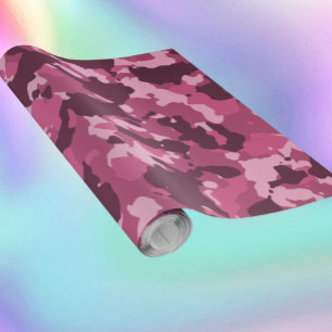 Papel De Presente Camuflagem Camo Rosa Militar