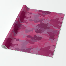 Papel De Presente Camuflagem cor-de-rosa