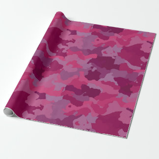Papel De Presente Camuflagem cor-de-rosa
