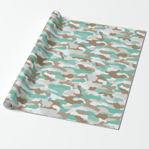 Papel De Presente Camuflagem Costeira