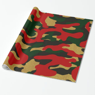 Papel De Presente Camuflagem do Natal