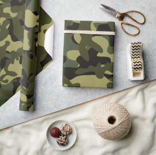 Papel De Presente Camuflagem Euro Primavera