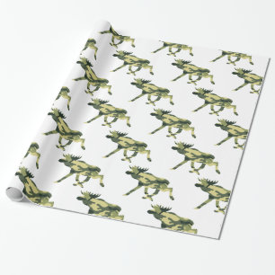Papel De Presente Camuflagem Moose/Terra do Pau
