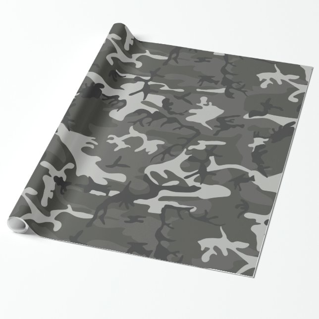 Papel De Presente Camuflagem Urbana (Desenrolado)