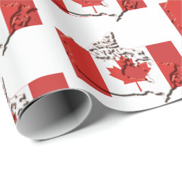 Papel De Presente CANADÁ | Bandeira canadense