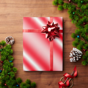 Papel De Presente Canas Vermelhas E Doces Brancos Estirpadas