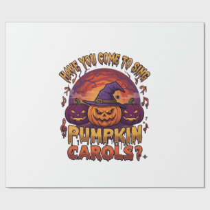 Papel De Presente Canções de Abóbora Natal Abóboras de Halloween Cha