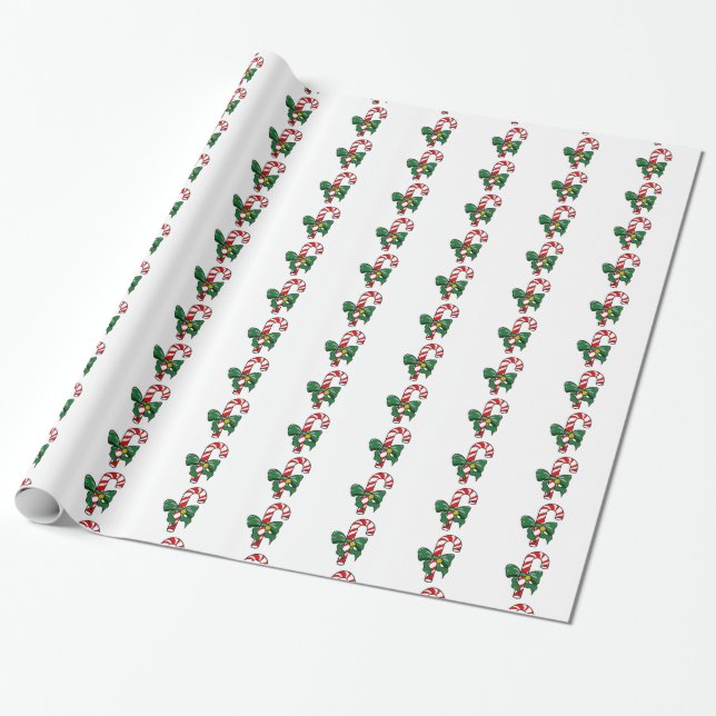 Papel De Presente Candy Cane (Desenrolado)