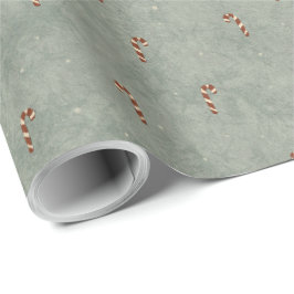 Papel De Presente Candy Cane Pattern Wrapping Paper
