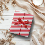 Papel De Presente Candy Cane Red e White Simples Horizontal Strike<br><div class="desc">Candy Cane Red e White Simple Horizontal Wrapper Paper</div>