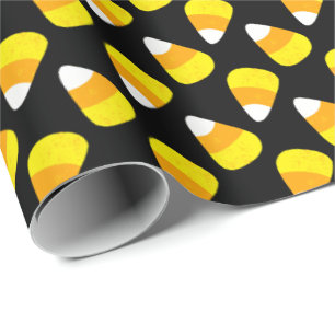 Papel De Presente Candy Corn Halloween