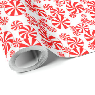 Papel De Presente Candy Holdiay Candy Candy Candy, Cor Branca-de-Pim