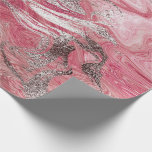 Papel De Presente Candy Rosa Silver Brussel Molten Marble Shiny Glam<br><div class="desc">Minimalismo e elegância de acordo com as verdadeiras tendências de decoração interior. Para Muitas Ocasiões De Glam De Luxo</div>