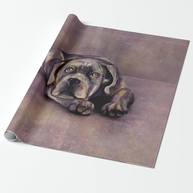 Papel De Presente Cane Corso - Copo Mastiff Italiano (Desenrolado)