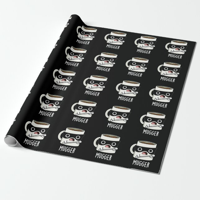 Papel De Presente Caneca Piadas de Caneca Engraçadas Fundo Escuro (Desenrolado)