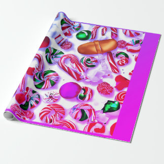 Papel De Presente Canetas doces coloridas para a época festiva