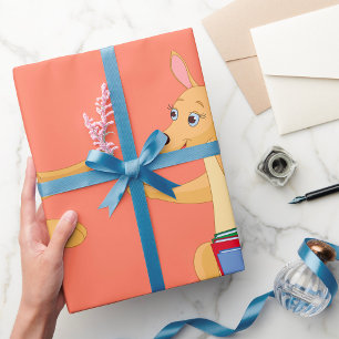 Papel De Presente Canguru esperto