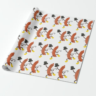 Papel De Presente Caninos Dançantes