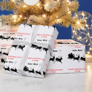 Papel De Presente Cante ao Longo do Natal – Canções & Alegria Festiv