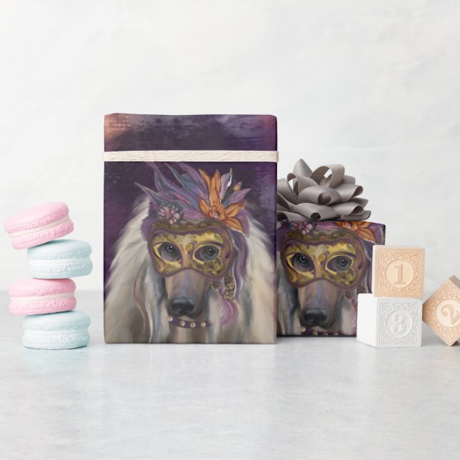 PAPEL DE PRESENTE CÃO AFEGÃO (Chá de bebê)