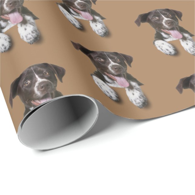 Papel De Presente cão de caça de castanho (Ponta do rolo)