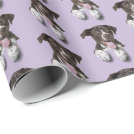 Papel De Presente cão de caça roxo