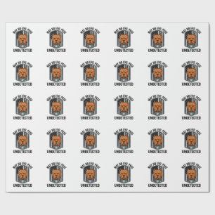 Papel De Presente Cão de Guarda Não Deixe o Mal Passar Design Vetori