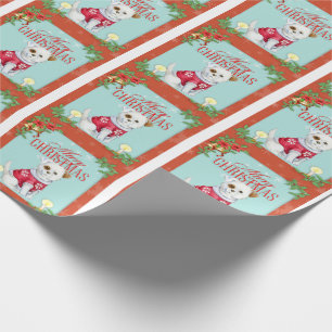 Papel De Presente Cão de Natal