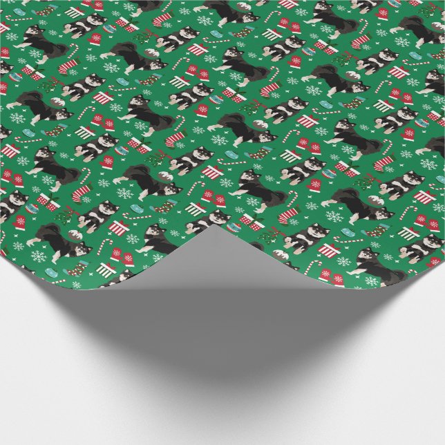 Papel De Presente Cão de Natal finlandês do Lapphund (Ponta)