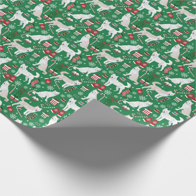 Papel De Presente Cão de Natal Jindo (Ponta)