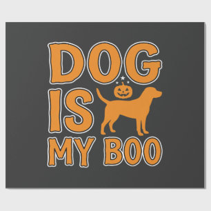 Papel De Presente Cão é o Meu Boo Halloween Cão