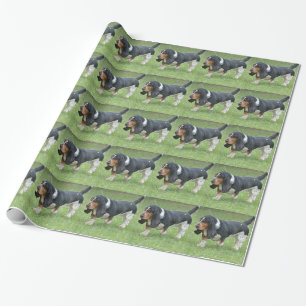 Papel De Presente Cão escuro de Basset Hound