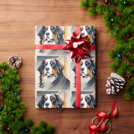 Papel De Presente Cão Montanhês Bernês