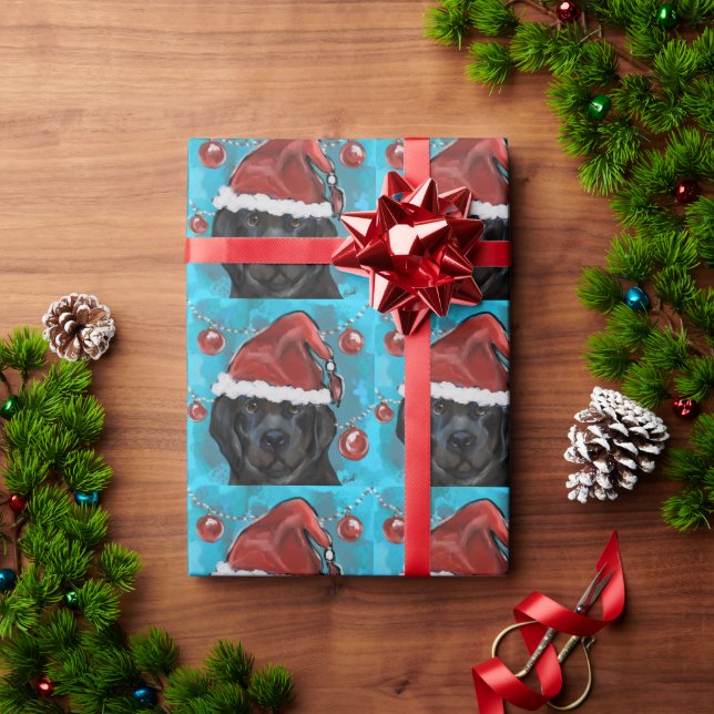 Papel De Presente Cão Terra Nova      (Presente de Natal)