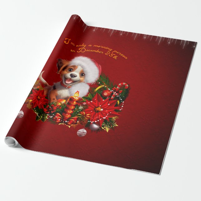Papel De Presente Cãozinho engraçado (Desenrolado)