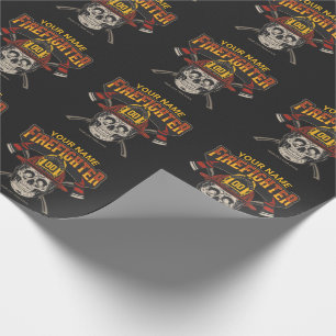 Papel De Presente Capacete de Caveira de Bombeiro Personalizado Mach