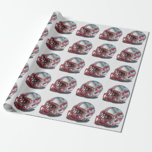 Papel De Presente Capacete de Futebol Motivacional Inspirador
