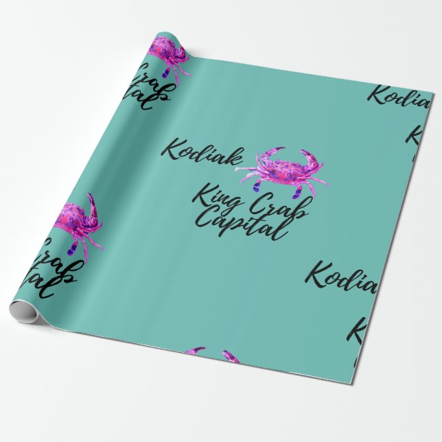 Papel De Presente Capital do Caranguejo de Kodiak  (Desenrolado)