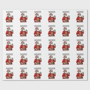 Papel De Presente Capitão do Barco de Natal Citação Engraçada de Nat