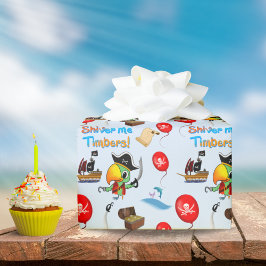 Papel De Presente Capitao do tesouro de Papagaio