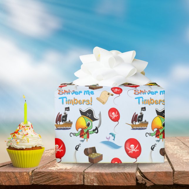 Papel De Presente Capitao do tesouro de Papagaio (Criador carregado)