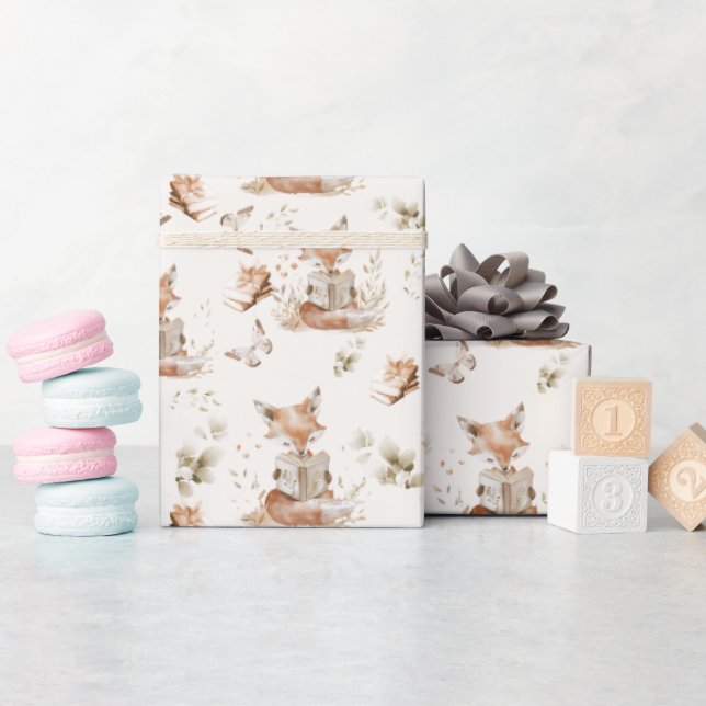 Papel De Presente Capítulo 1 - Leitura do padrão Raposa (Chá de bebê)