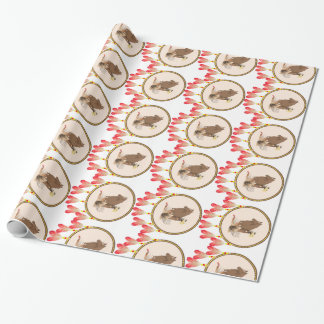 Papel De Presente capturador de sonhos indiano lobo, cavalo, present
