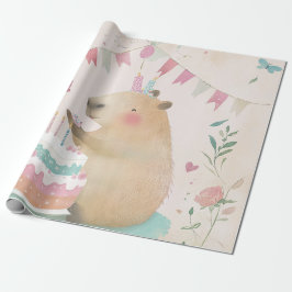Papel De Presente Capybara Birthday Bash Party - Papel de Enxertamen