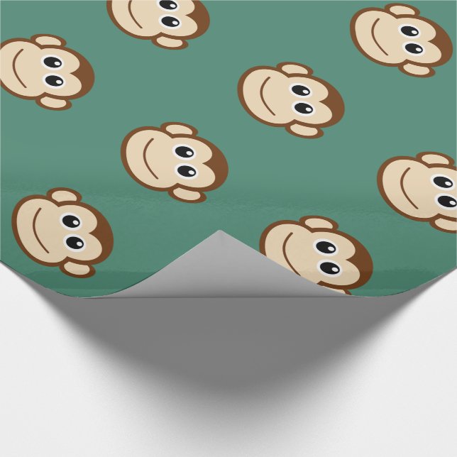 Papel De Presente Cara bonito do macaco do bebê (Ponta)