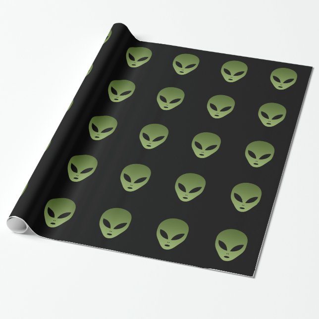 Papel De Presente Cara da alienígena do Extraterrestrial (Desenrolado)