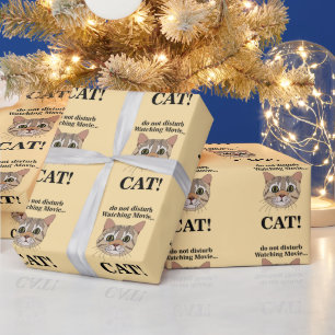 Papel De Presente Cara de Gato Engraçada 