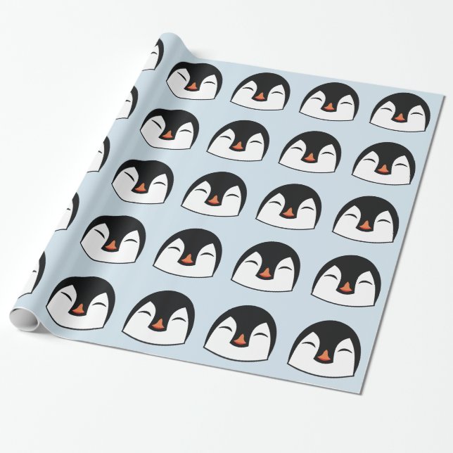 Papel De Presente Cara de pinguim (Desenrolado)