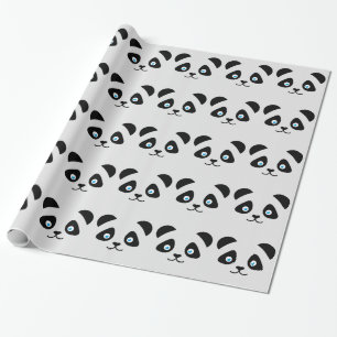 Papel De Presente cara do urso de panda